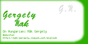 gergely mak business card