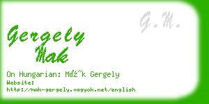 gergely mak business card